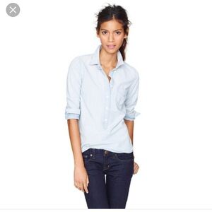 J. Crew faded chambray popover shirt S